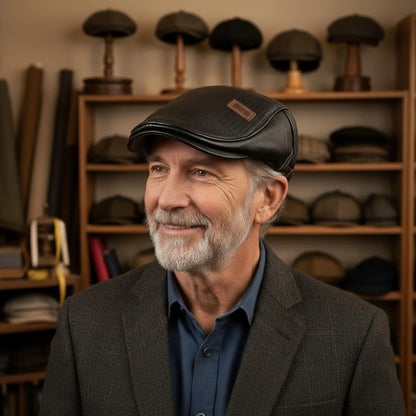 Leather Grid Cap | COPENHAGEN