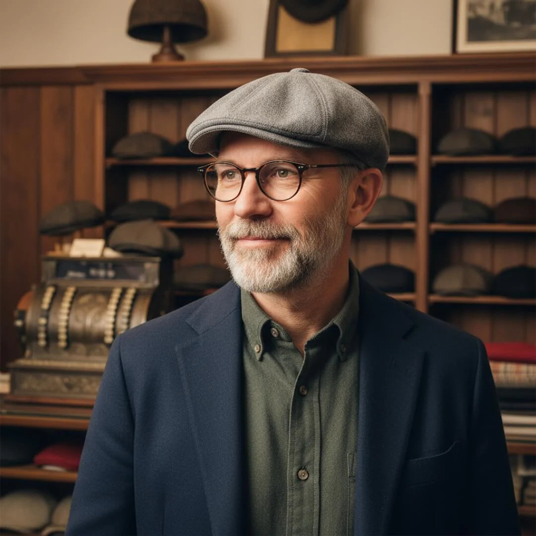 Linen Blend Flat Cap | MUNICH