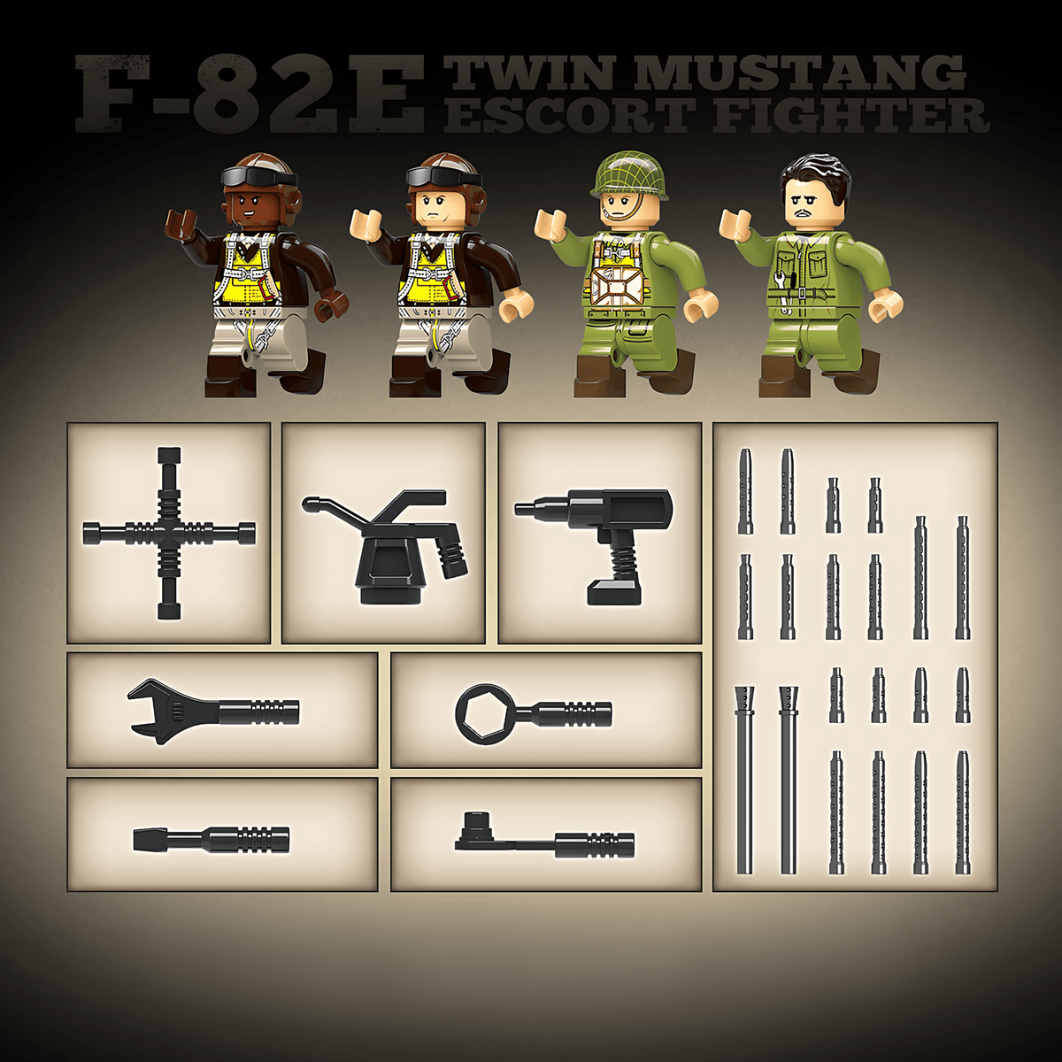 F-8E Twin Mustang | 1107 PCS